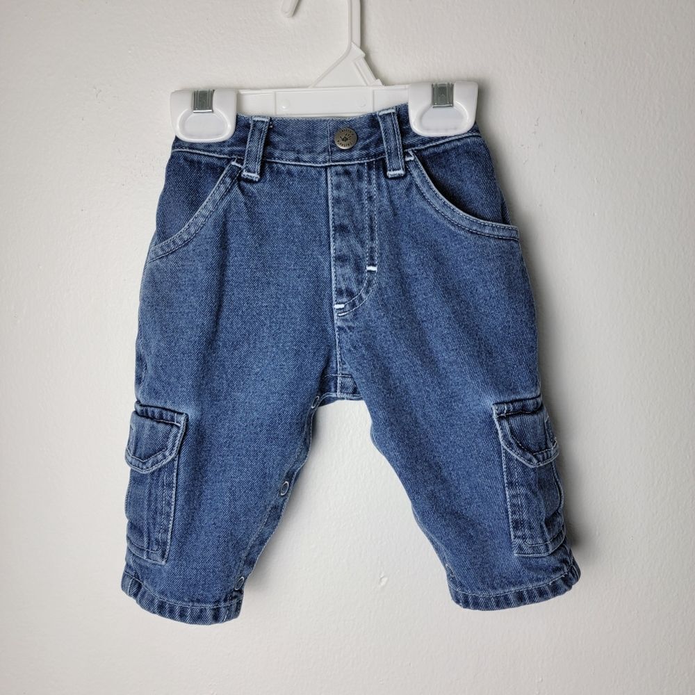 Carter's Vintage Denim Pull-On Cargo Pants 0-3 Months